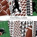 Football digital paper, Black, Helmet, Players, Field, Turf, School sport, Pattern paper, Scrapbook paper, Printable 12 12x12 JPG & PDF 