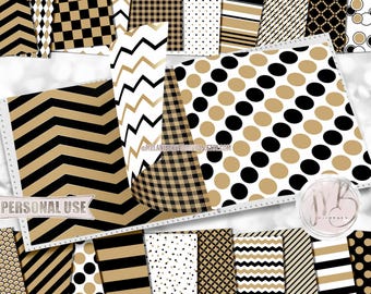 Brown and Black Classic Scrapbook Paper Download • Patterned Geometric Design • DIY Printable Paper Crafts 20 12x12 JPG & PDF