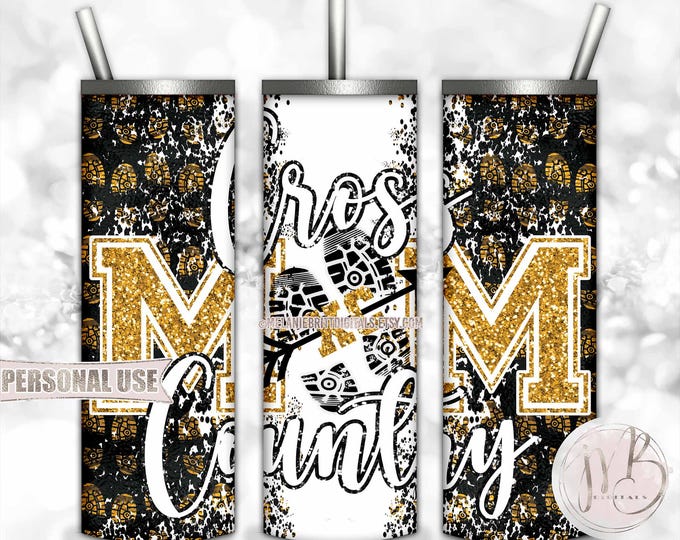 Athletic Gold Cross Country XC Mom 20oz Skinny Tumbler Wrap Sublimation Download • Endurance Running Gift for Mom • DIY Print and Press
