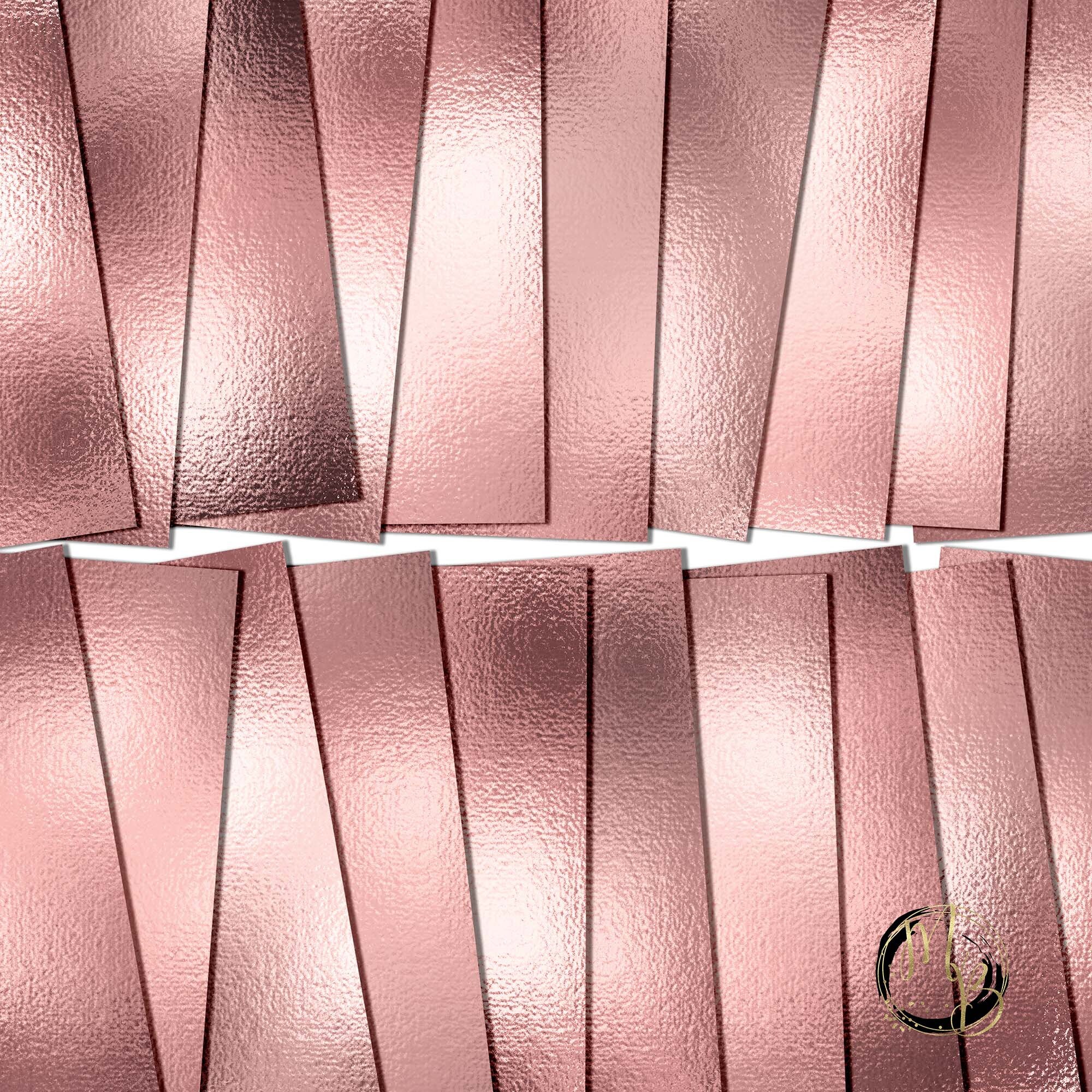 Rose Gold Foils Digital Paper Download with shimmering foil Etsy