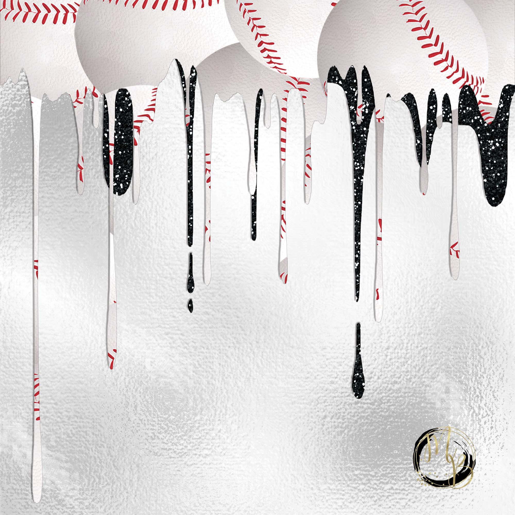 Black Baseball Dripping Paint Digital Paper Download with Etsy
