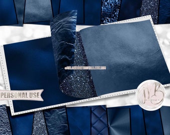 Prussian Blue Opulent Scrapbook Paper Download • Unique Metallic Shimmering Foil Design • DIY Printable Paper Crafts 20 12x12 JPG & PDF