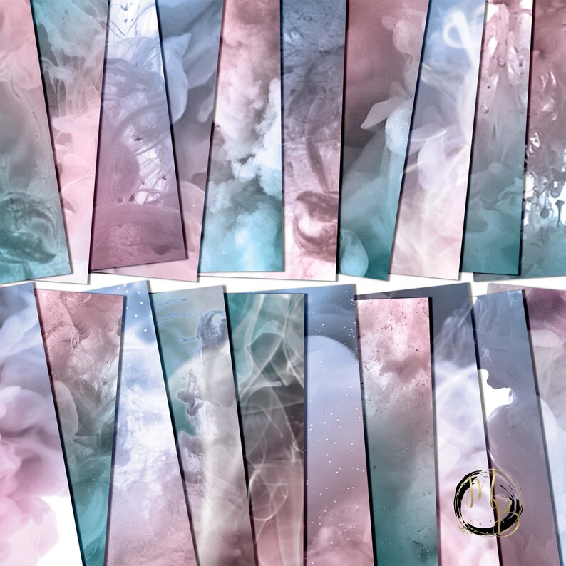Download Smoke Digital Paper pink teal & blue color combinations | Etsy
