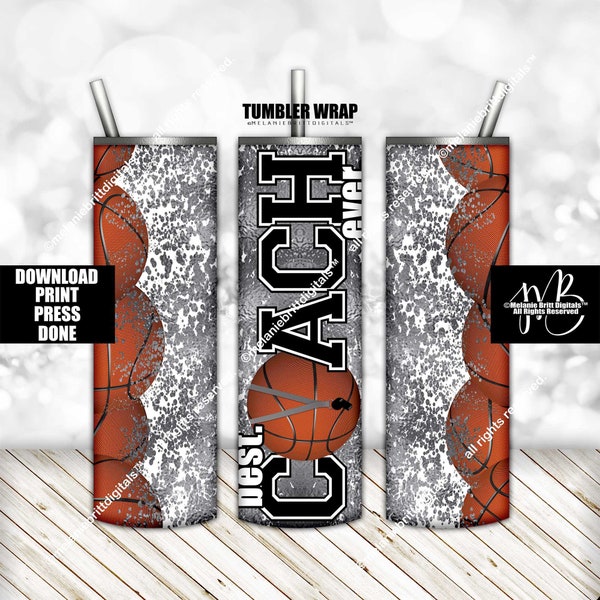 Basketball Coach Tumbler Wrap Man Etsy