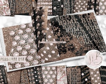 Glam Baseball and Leopard Scrapbook Paper Download • Baseball Helmet Glitter and Foil • Scrapbooking Printable