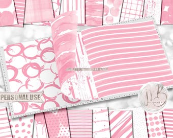 Pink Watercolor Scrapbook Paper Download • Patterned Watercolor Paint Design • DIY Printable Paper Crafts 20 12x12 JPG & PDF