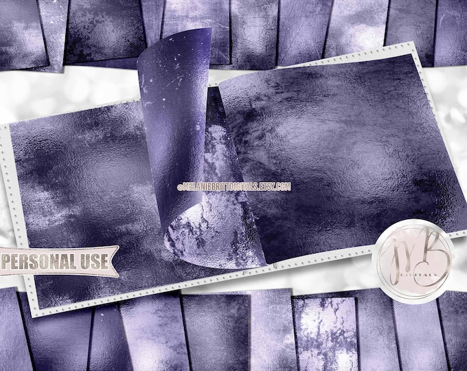 Dewberry Polished Grunge Scrapbook Paper Download • Shimmering Vintage Antiqued Distressed • DIY Scrapbooking Printable 20 12x12 JPG PDF