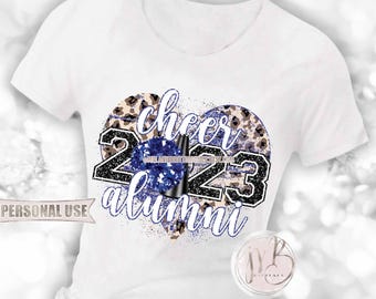 Blue Cheer Alumni 2023 Heart T-Shirt Sublimation Download • DIY Print and Press