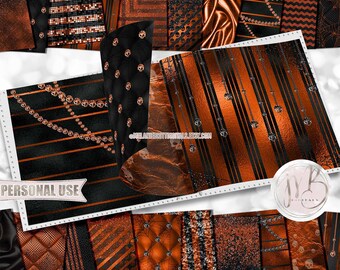 Halloween Luxury Gothic Scrapbook Paper Download • Diamond Skulls Luxurious Design • DIY Printable Paper Crafts 20 12x12 JPG & PDF