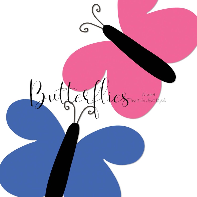 Butterfly graphic Digital scrapbook Garden Planner clipart Colorful butterflies Digital butterflies Butterfly clipart Spring clip art
