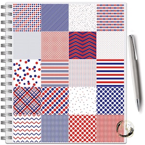 Red White and Blue Digital Paper Download for Scrapbooking - Etsy