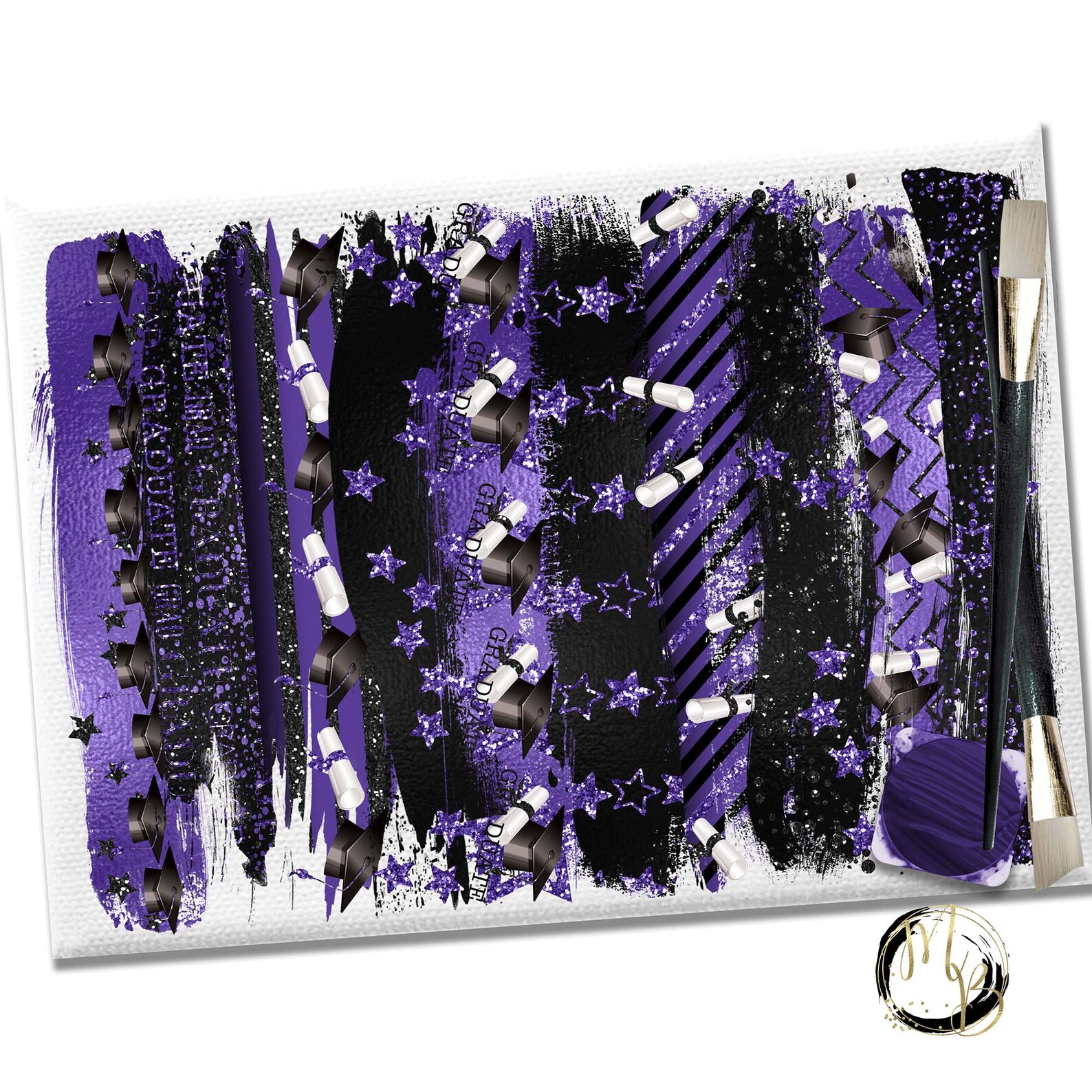 Purple Graduation Clipart Digital Download Grad Caps - Etsy