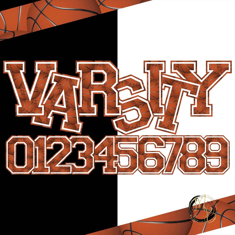 Varsity Basketball Alphabet Clipart Digital Download Sports Etsy