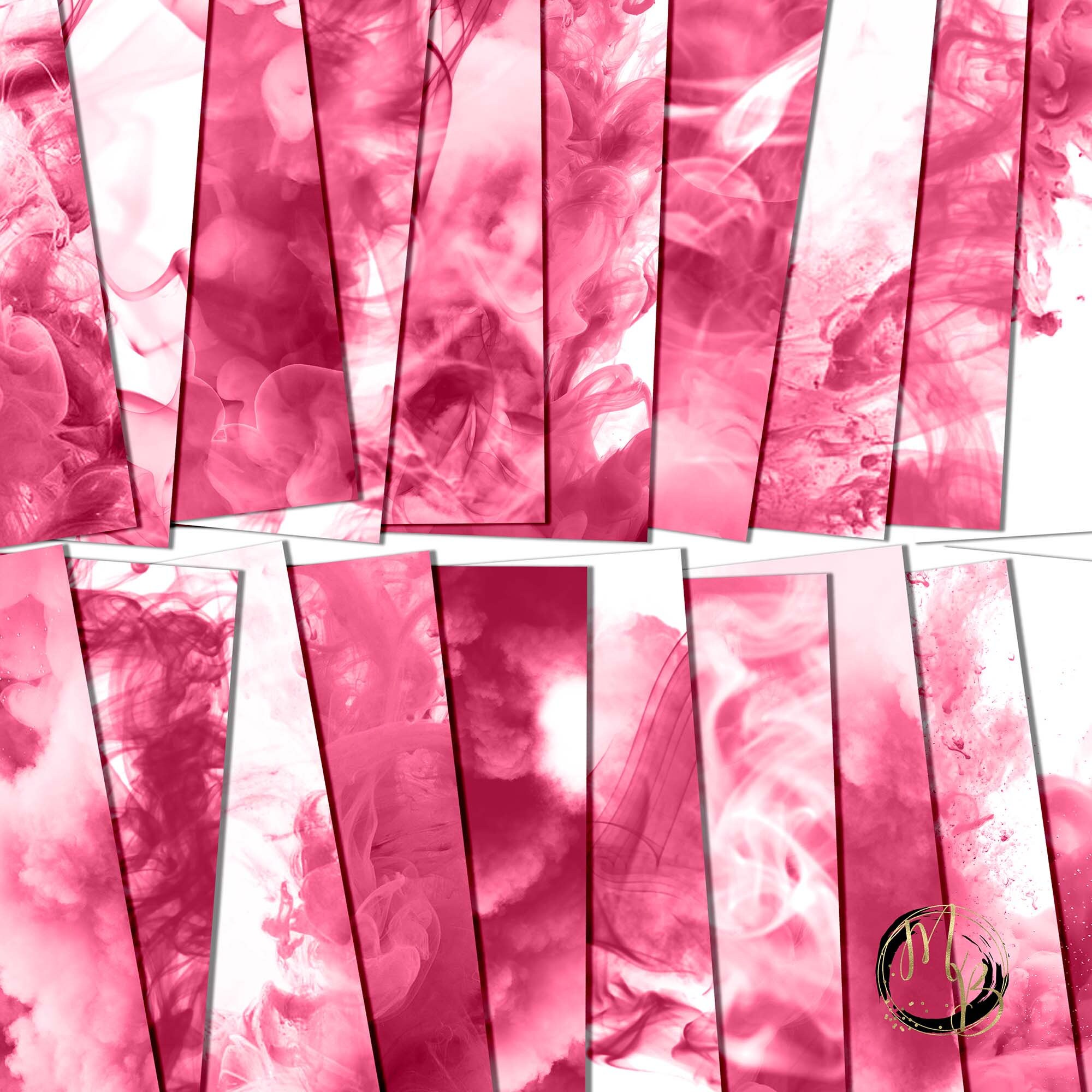 Pink Smoke Digital Paper Download With Various Digital Smoke Etsy