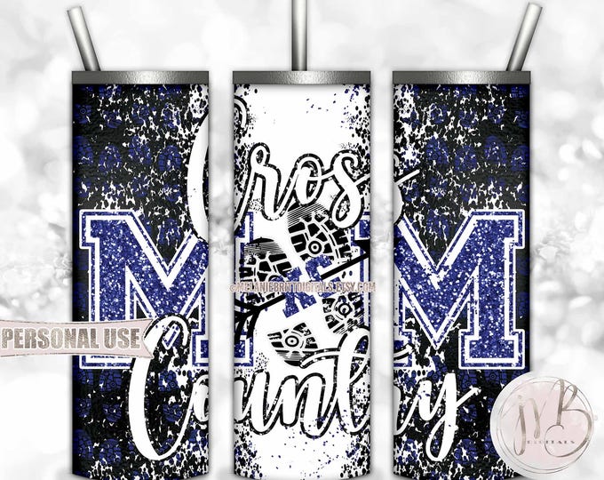 Blue Cross Country XC Mom 20oz Skinny Tumbler Wrap Sublimation Download • Terrain Endurance Running XC Gift for Mom • DIY Print and Press