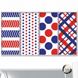Red White and Blue Digital Paper Download for Scrapbooking - Etsy