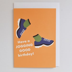 Carte d'anniversaire course à pied - carte d'anniversaire drôle de jeu de mots de sport, cadeau de jogging
