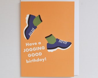 Running Birthday Card - Funny Sports Pun Birthday Card, Jogging Gift