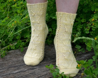 KNITTING SHEET pdf version to print - French - Model LIMONCELLO Socks