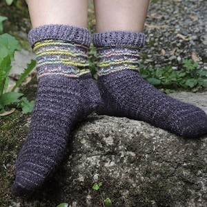 KNITTING SHEET pdf version to print - French - Model ARLETTY Socks
