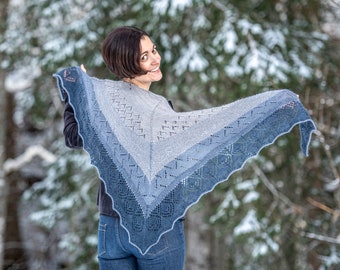 KNITTING SHEET pdf version to print - French / LORETTA Shawl model