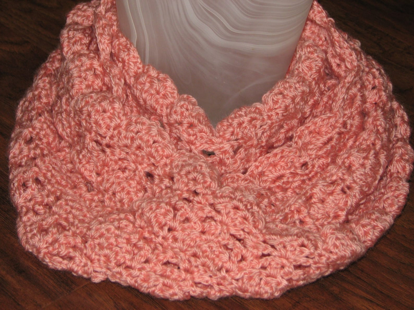 CROCHET PATTERN Lace Infinity Scarf / Crochet Lacy Scarf Etsy