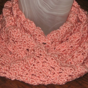 CROCHET PATTERN - Lace Infinity Scarf / Crochet Lacy Scarf