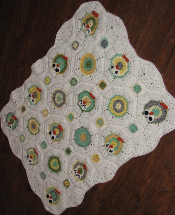 CROCHET PATTERN Owl Octagon Granny Afghan Pattern Crochet Owl