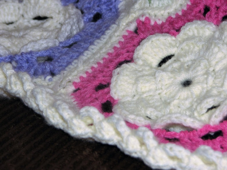 CROCHET PATTERN Allison Rose Baby Afghan Pattern / Crochet Octagon Granny Squares / Crochet Baby Blanket Pattern / Rose Baby Blanket image 5