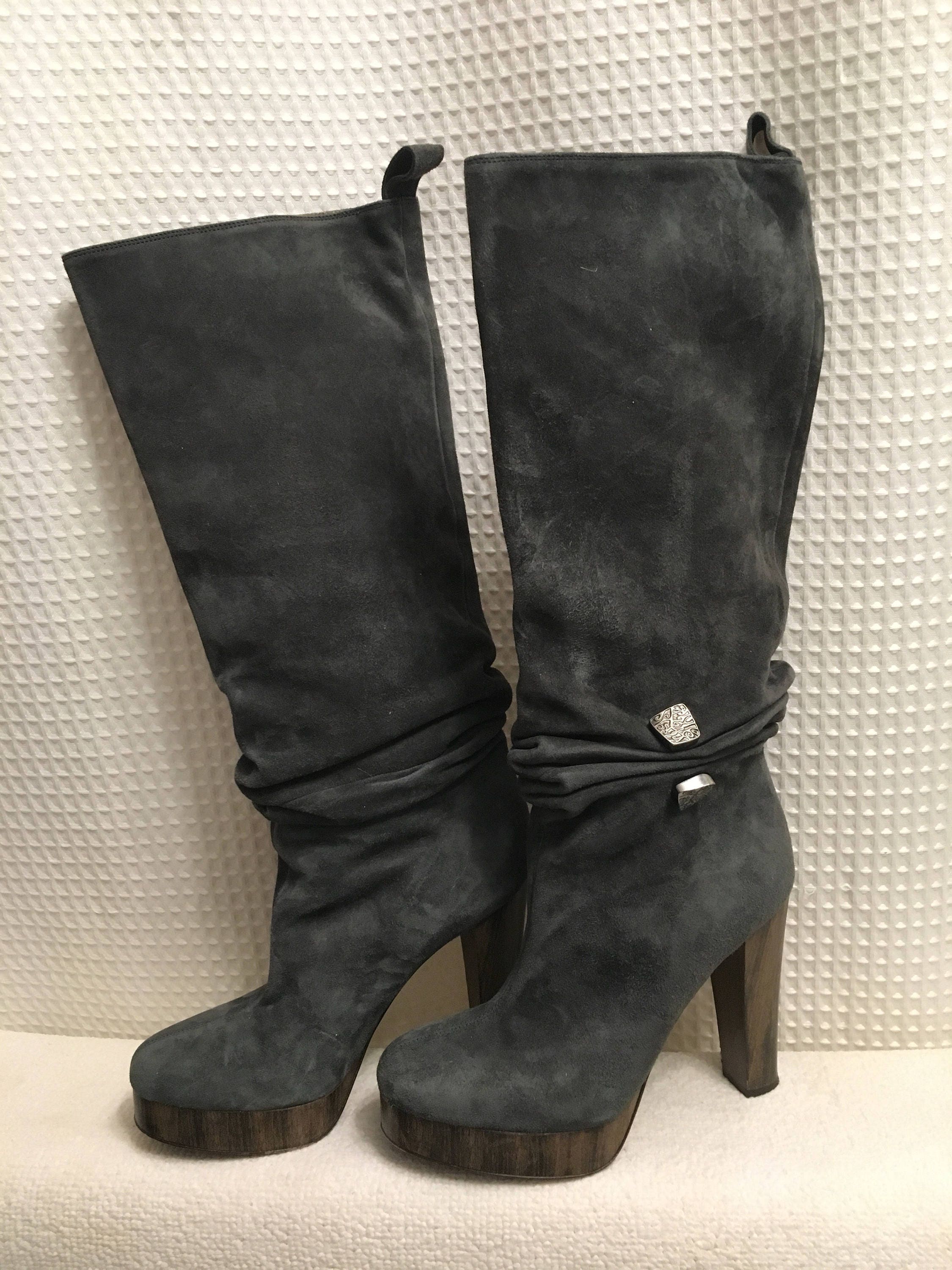 Miss Sixty grijze suède laarzen in maat 39. - Etsy Nederland