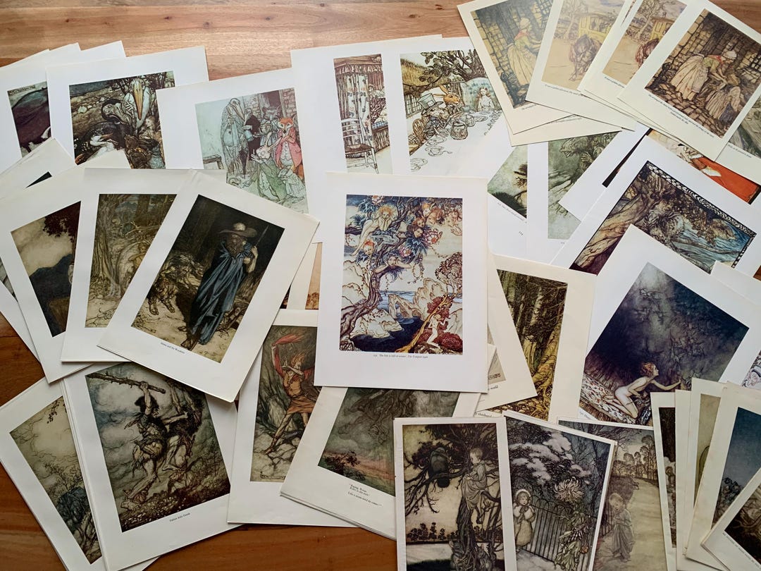 C.1939-1993 Arthur Rackham MEGA Set of 94 Illustrations Peter Pan Ring ...