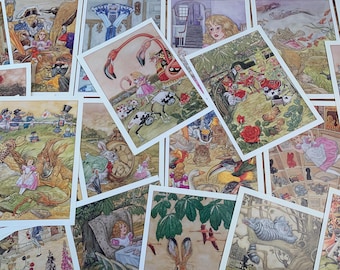 ca. 1921–1996 MEGA-Set mit 144 Drucken zu Alice im Wunderland von Lewis Carroll