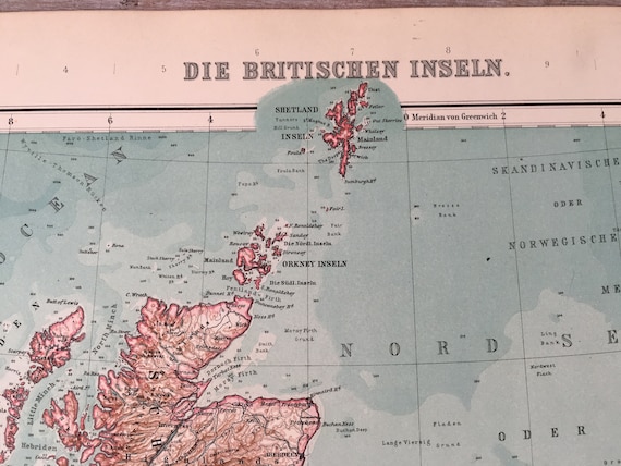 1906 年のイギリス諸島のアンティーク地図、グレート ブリテンおよび