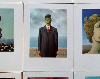ca. 1972 MEGA-Bundle mit 49 surrealistischen Drucken von René Magritte