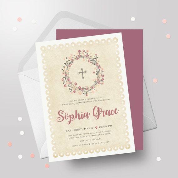 First Holy Communion Invitations Australia 5