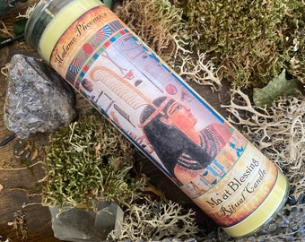Ma’at Goddess 7 day Blessing Candle