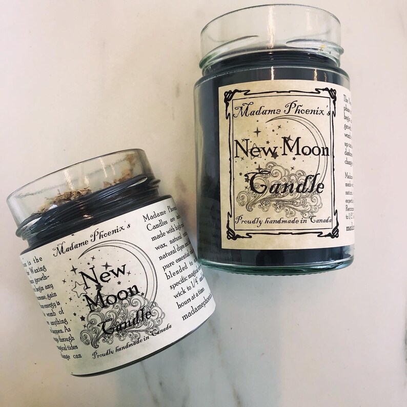 New Moon Ritual Candle Etsy
