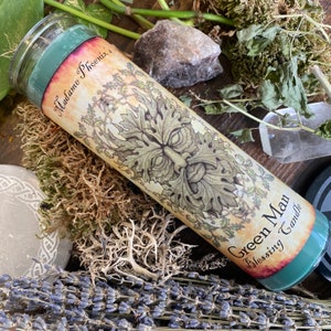 Green Man Forest God Ritual Candle