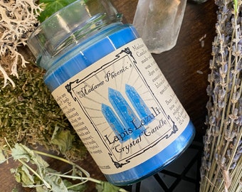 Crystal Magic Lapis Lazuli Spell Candle