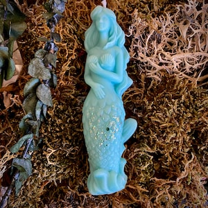 Mermaid magic water spirit altar candle
