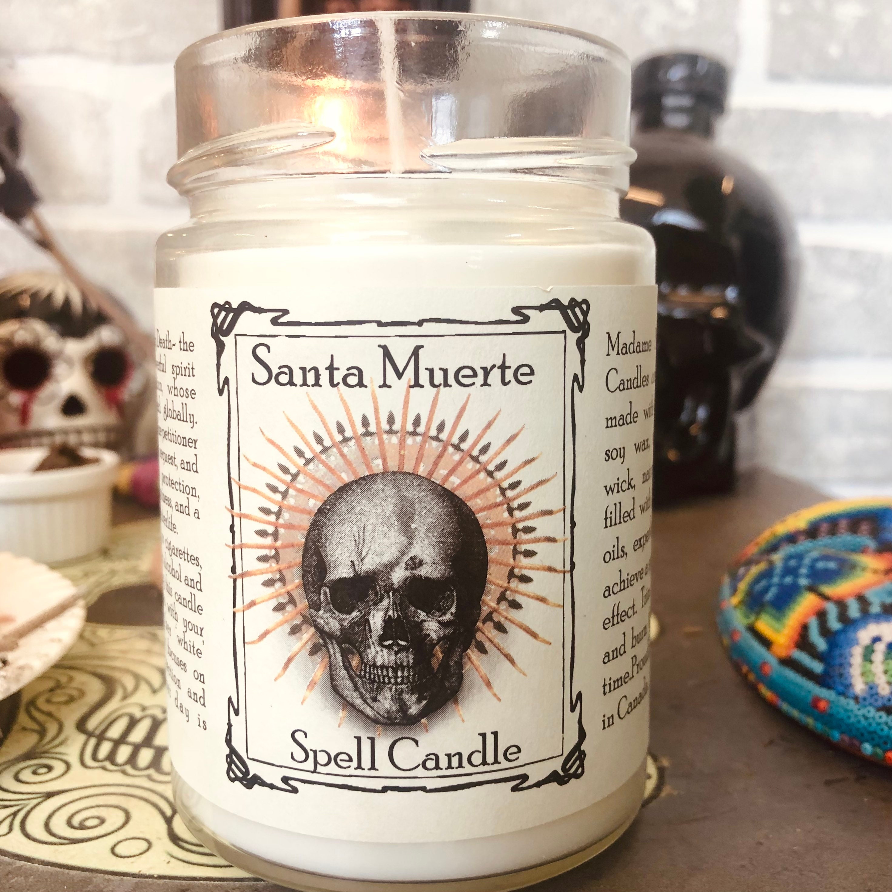 Santa Muerte Devotional Altar Spell Petition Candle - Etsy