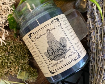 Crystal Magic Black Tourmaline Spell Candle