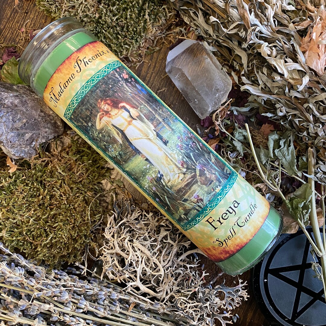 Freya Goddess Shrine and Ritual Love Magic Candle - Etsy