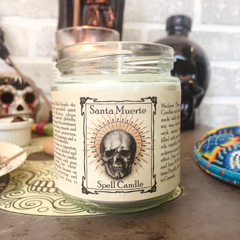 Santa Muerte Devotional Altar Spell Petition Candle - Etsy
