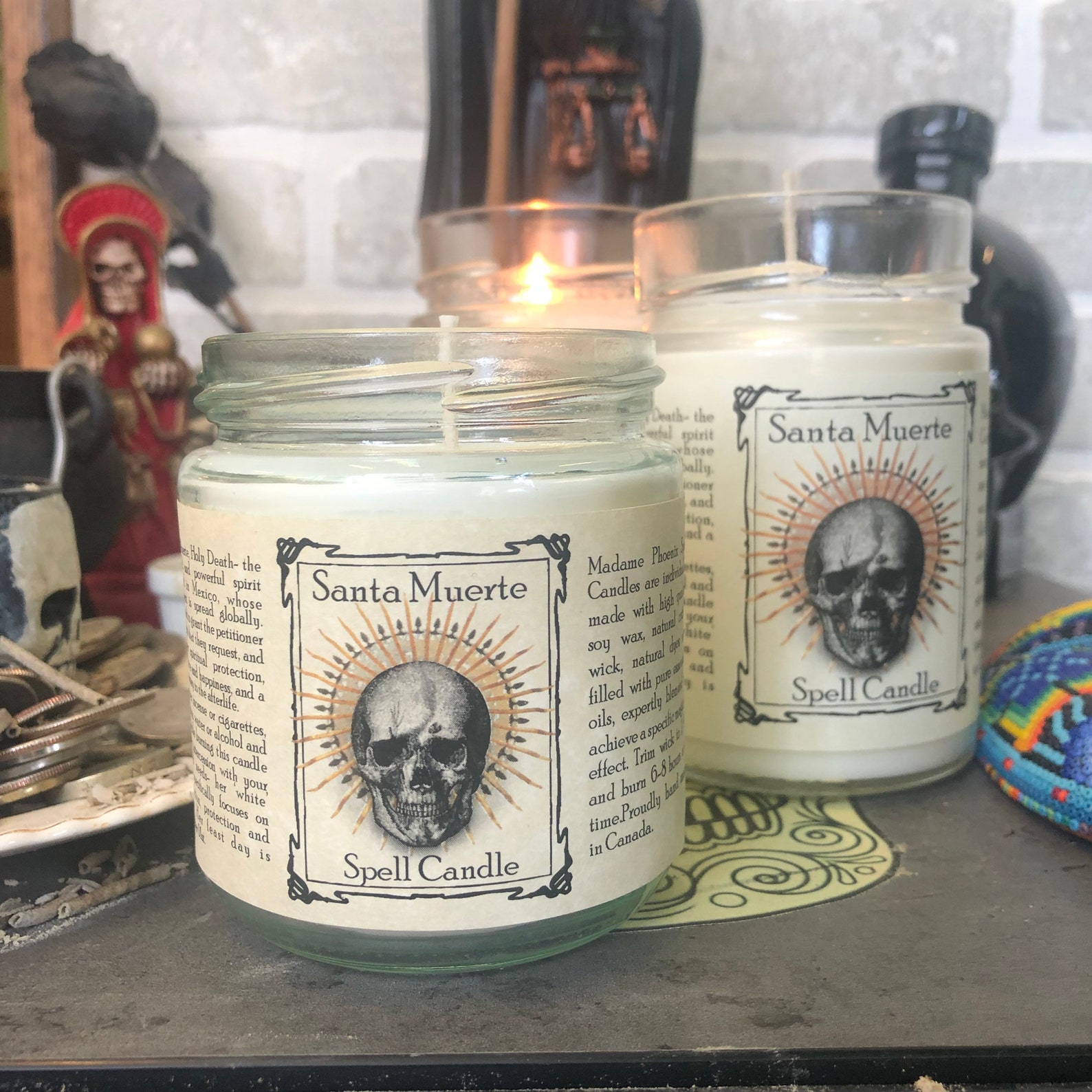 Santa Muerte Devotional Altar Spell Petition Candle - Etsy