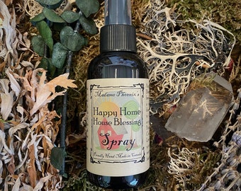 Happy Home House Blessing Room Spray/ smokeless smudge incense/ cologne