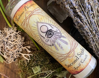 Second Sight Psychic Mediumship Divination Spell Candle