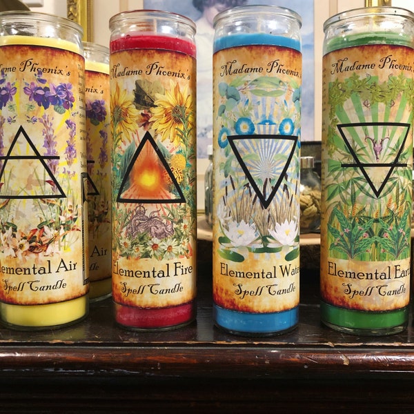 FULL SET 7 day style Elemental Magic Spell Candles