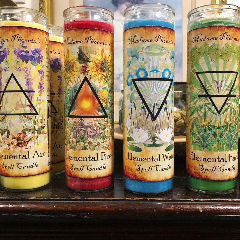FULL SET 7 Day Style Elemental Magic Spell Candles - Etsy