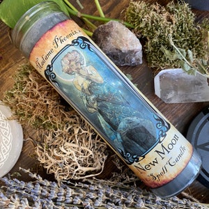 New Moon Ritual 7 Day Spell Candle